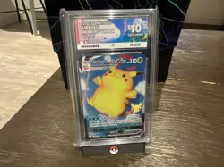 Pokemon TCG Surfing Pikachu VMAX Graded ACE 10 - 009/025 Celebrations - Image 1