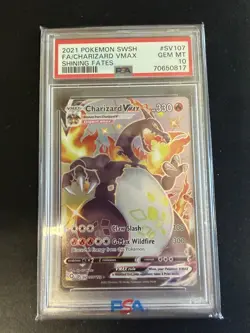Pokemon TCG Charizard VMAX SV107/SV122 Shining Fates PSA 10 GEM MINT - Image 1