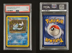 Vaporeon 12/64 Holo Rare Pokemon 1999 WOTC Jungle Set PSA 7 - Image 3