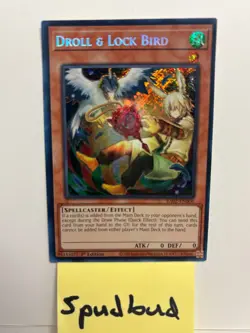 Droll & Lock Bird (alt Art) Secret Rare RA02-EN006 NM 1st Edition Yu-Gi-Oh! - Image 1