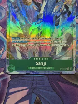 One Piece Carrying on His Will Sanji Alt Art OP13-027 NM English - Image 3