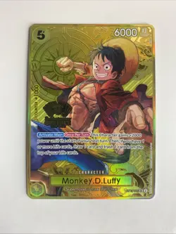 Monkey.D.Luffy ST13-015 2nd Anniversary Gold Foil Promo Super Rare - Image 1