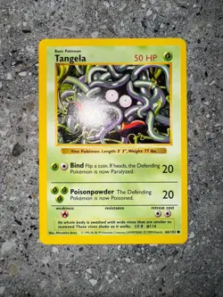 Pokemon TCG Cards SHADOWLESS Base Set Tangela 66/102 EXC-NM - Image 3