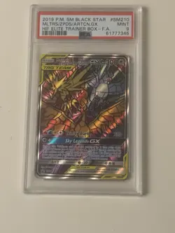 Moltres/Zapdos/Articuno GX BSP #SM210 - PSA MINT 9 - Hidden Fates ETB - Pokemon - Image 1