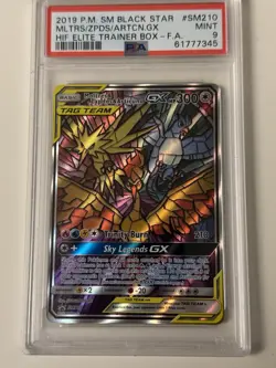 Moltres/Zapdos/Articuno GX BSP #SM210 - PSA MINT 9 - Hidden Fates ETB - Pokemon - Image 5