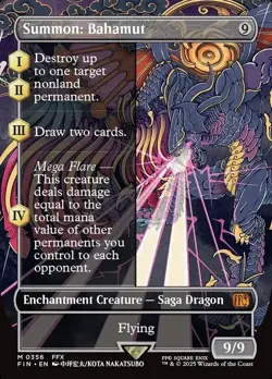MTG - 1x Summon: Bahamut - Borderless Final Fantasy NM - Image 1