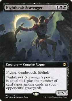 Nighthawk Scavenger (Extended) [Zendikar Rising Extended Art] Magic MTG - Image 1