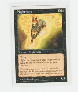 Magic the Gathering ~ MTG ~ 1x Nightmare ~ 5th Edition ~ M/NM - Image 1