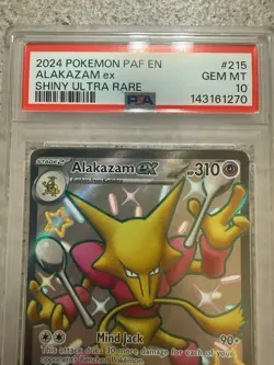 Pokemon Alakazam ex 215/091 PSA 10 Shiny Ultra Rare PAF. NEW CERT 03/2026 - Image 2