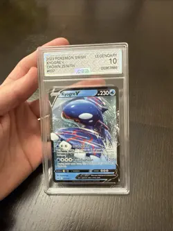 PSA 10 💎 Kyogre V 037/159 Crown Zenith Holo 2023 Pokemon #37 - Image 1