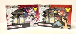 Pokemon Celebrations Collection LANCE’s CHARIZARD & DARK SYLVEON 25 Year Anniv - Image 1