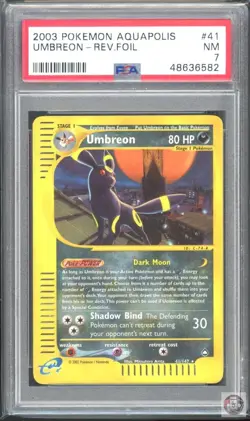 Umbreon Reverse Holo 41/147 Aquapolis Pokemon PSA 7 - Image 1