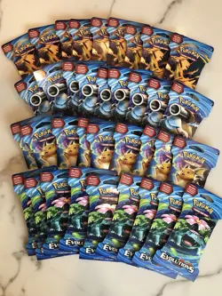 36X Pokemon XY Evolutions Sleeved Blister Booster Packs ( 9 ART SETS ) - SEALED - Image 1