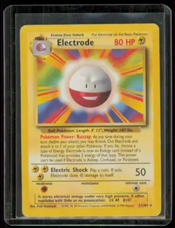 Electrode 21/102 Base Set Unlimited Pokemon Rare Heavily Played - Image 1