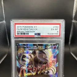 2015 Pokemon XY Breakthrough Mega Mewtwo EX #159 EN Graded PSA 6 - Image 2