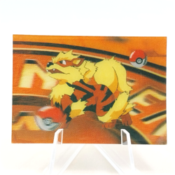 Arcanine 3D Pokemon Meiji Promo Embossed Small Card 1999 Japanese - Image 1