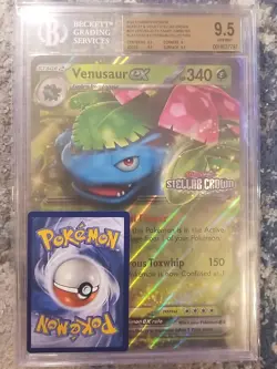 POKEMON STELLAR CROWN VENUSAUR EX JUMBO BGS 9.5 GEM MINT OVERSIZED STAMPED - Image 1