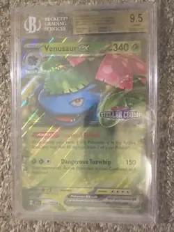 POKEMON STELLAR CROWN VENUSAUR EX JUMBO BGS 9.5 GEM MINT OVERSIZED STAMPED - Image 3