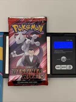 22.39/40g Pokemon TCG Destined Rivals Booster Pack (FACTORY SEALED) - Image 2