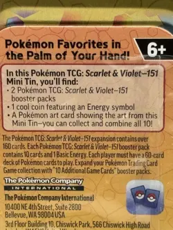 Sealed Pokemon TCG Scarlet & Violet 151 Mini Tin Kadabra and Hitmonlee Read - Image 4