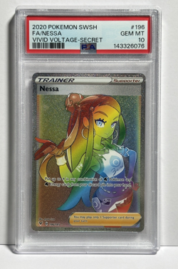 Nessa 196/185 Vivid Voltage Rainbow Secret Rare Pokemon PSA 10 - Image 1