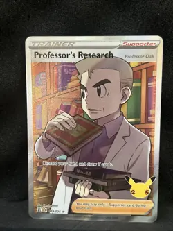 Professor's Research (Professor Oak) 024/025 Rare Ultra Celebrations Pokemon NM - Image 1