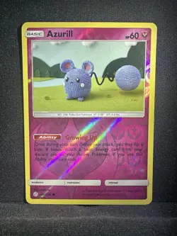 Azurill - Pokemon Cosmic Eclipse 136/236 Common Reverse Holo LP - Image 1