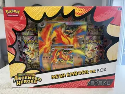 Pokemon TCG Mega Evolution Ascended Heroes Mega Emboar EX Box NEW & SEALED - Image 1