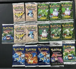 Pokemon TCG Sealed Pack Lot Of 16 1st Edition Charizard Jungle Gym Fossil Rocket - Image 1