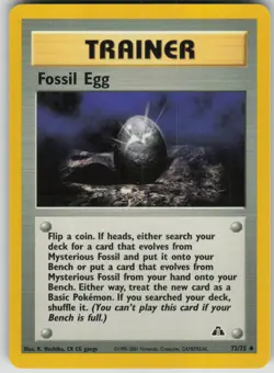 Pokemon TCG Fossil Egg Uncommon Neo Discovery 72/75 - Image 1