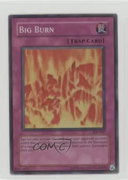 Super Rare - Big Burn Unlimited YuGiOh Invasion of Chaos #IOC-047 2004 READ - Image 1
