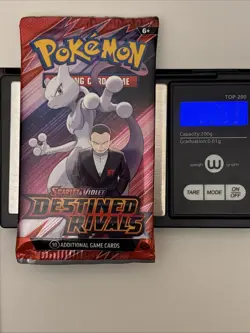 22.53/54g Heavy Pokemon TCG Destined Rivals Booster Pack (FACTORY SEALED) - Image 1