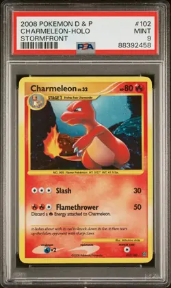 2008 Pokemon Diamond & Pearl Stormfront Charmeleon #102 Holo PSA 9 MINT - Image 1