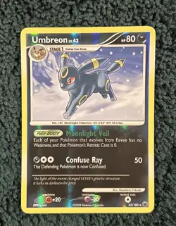 2008 Pokemon Umbreon 32/100 Majestic Dawn Rare Reverse Holo - LP - Image 1