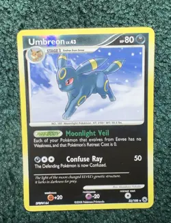 2008 Pokemon Umbreon 32/100 Majestic Dawn Rare Reverse Holo - LP - Image 4