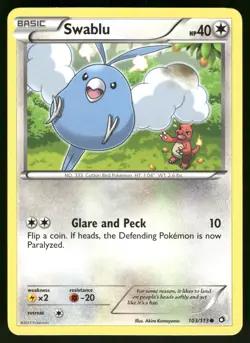 Swablu 103/113 Legendary Treasures Pokemon - Image 1
