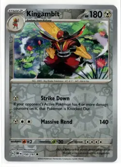 Pokemon Obsidian Flames Reverse Holo 150/197 Kingambit - Image 1