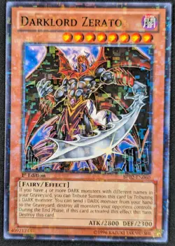 Darklord Zerato 1996 1st Edition Mosaic Rare Holo Yugioh Card BP02-EN060 (NM) - Image 1