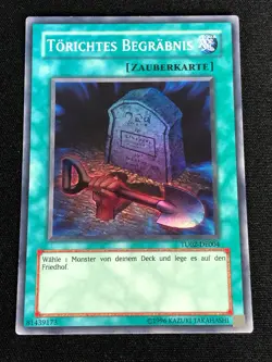 YUGIOH FOOLISH BURIAL TU02-DE004 SUPER RARE (GERMAN) (LP) TU02-EN004 - Image 1