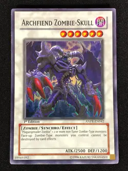 Yugioh Archfiend Zombie Skull ANPR-EN042 1st Super (LP) - Image 1