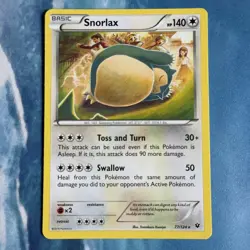 Pokemon TCG Snorlax 77/124 Non-Holo Rare Card Unlimited Fates Collide - Image 1