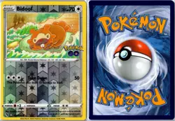 Pokemon Card - Bidoof (Peelable Ditto) Holo Reverse 059/078 Pokemon GO LP - Image 3