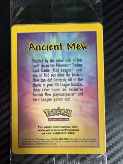 Ancient Mew Pokemon Card Movie Promo Factory Sealed *Defect on bottom corners - Image 5
