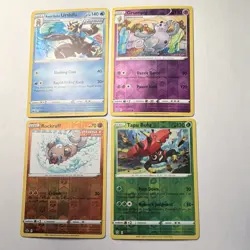 Pokemon Sword & Shield Urshifu Grumpig Rockruff Tapu Bulu TCG 2021 4 Cards Lot - Image 1