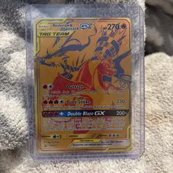Reshiram & Charizard GX SM247 Sun & Moon Tag Team Holo Pokemon Card NM - Image 1