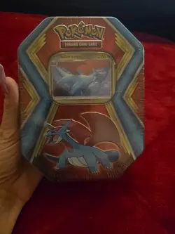 Pokemon TCG Salamence Tin (3-10 Card Booster Packs) - Factory Sealed - Image 1