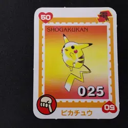 Pokemon Pikachu 025 Shogakukan Mini Card Pocket Monsters 1996 - Image 1