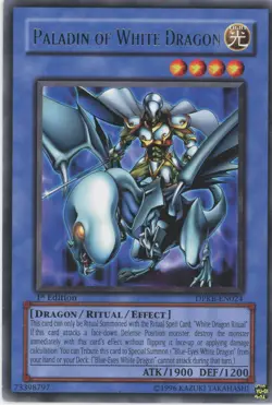 Yugioh Paladin Of White Dragon DPKB-EN024 Rare LP - Image 1