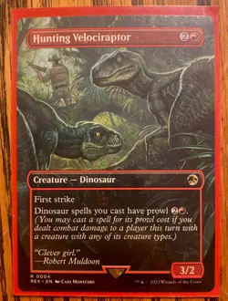 [1x] Hunting Velociraptor - Borderless Near Mint, English The Lost Caverns of Ix - Image 1