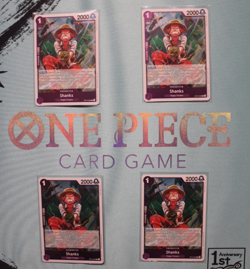One Piece TCG Shanks (065) OP13-065 R x4 Carrying On His Will Foil Playset - Image 1